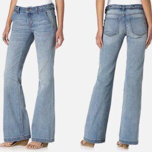 Miss Me - Mid Rise Wide Leg Braided Waist Denim Rodeo Jeans Sz: 25